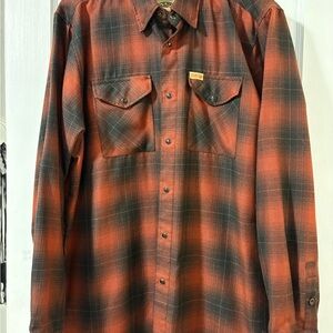 DIXXON J&P Cycles Men's Red Plaid Shirt